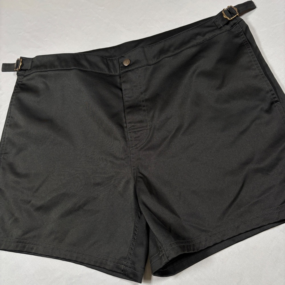 Dandy Del Mar Mallorca Swim Shorts Mens 36 Black Adjustable Side Buckle Trunks